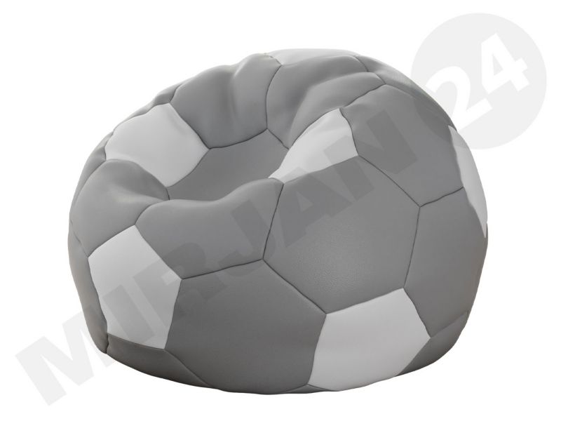 Pufa Piłka MIRJAN 24 Ksante 500L ekoskóra szara + ekoskóra biala 1 szt.