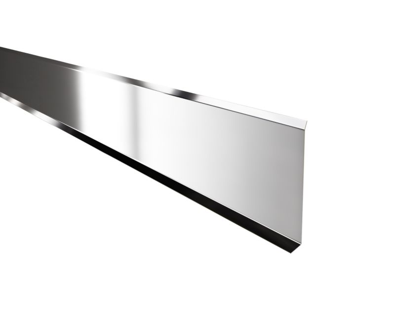 Listwa przypodłogowa F Lambro cokół stalowy srebrny połysk 10cm x 270cm 1 szt.