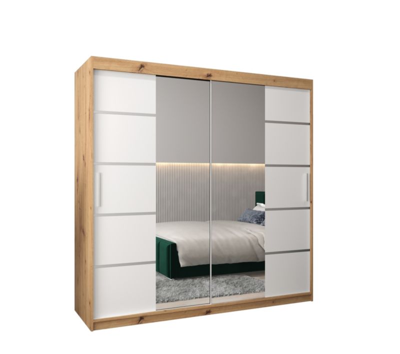 Szafa przesuwna Garderoba Abiks Verona 4 200 artisan + biały 1 szt.