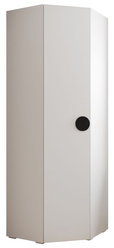 Szafa narożna rogowa wysoka Abiks INOVA 4 biały+czarny 1 szt.