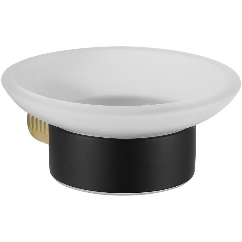 Mydelniczka ścienna Mexen Base czarna/złota 11x3,6 cm 1 szt.