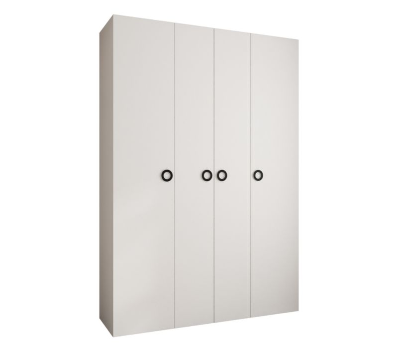 Szafa czterodrzwiowa wysoka 50 Abiks Como 1 170 biały+czarny 1 szt.