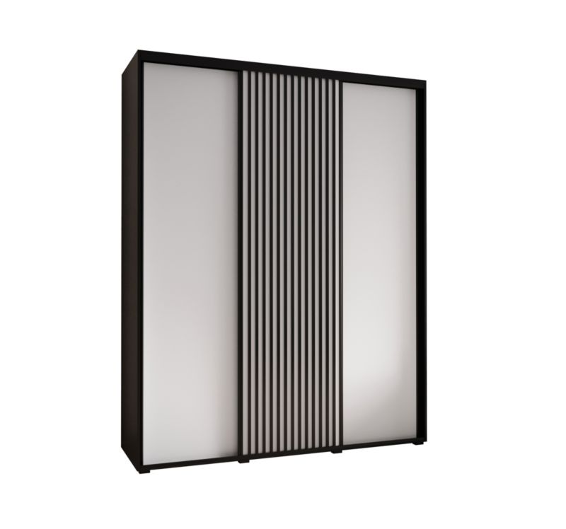 Szafa przesuwna Garderoba Abiks Lanko 1 200 gł. 45 czarny/biały 1 szt.