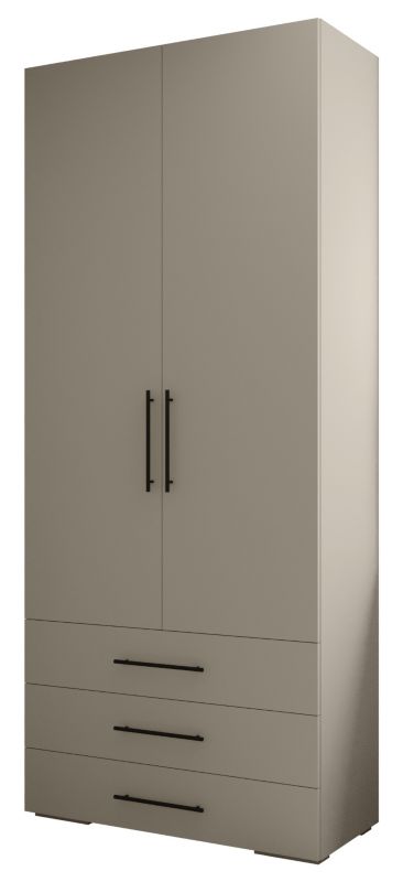 Szafa z szufladami wysoka Abiks INOVA 3 2D 3SZ kaszmir+czarny 1 szt.