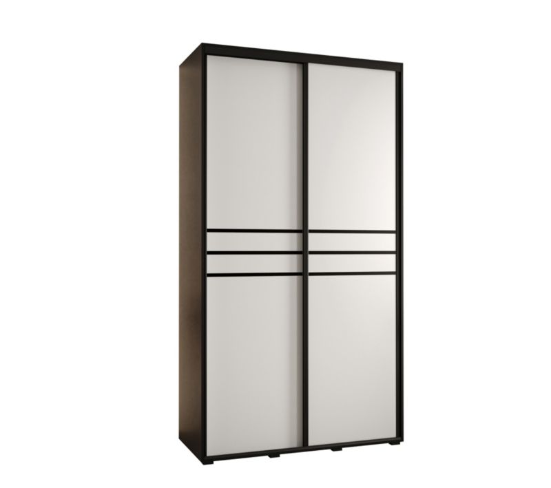 Szafa przesuwna Abiks DAVOS 10 wysoka szer.130cm czarny/biały/czarny 1szt.