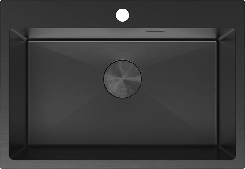 Zlewozmywak wpuszczany Mexen Solix czarny 650x450 mm 1-komorowy 1 szt.