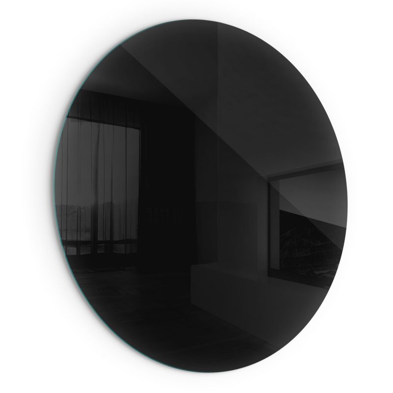 Szklana Podkładka Pod Kominek Okrąg Wallfluent Fi70 cm Głęboki grafitowy 1 szt.