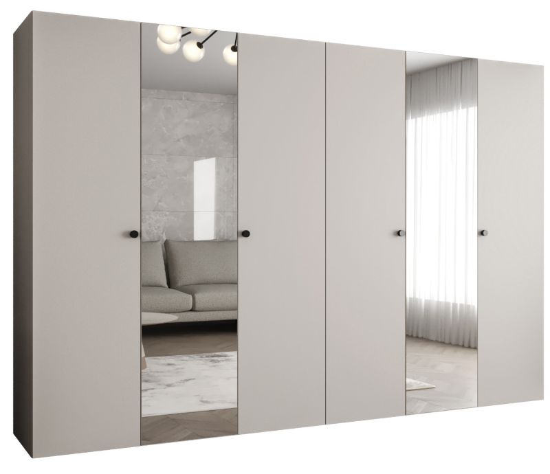 Szafa uchylna Abiks PARMA 2 300 wys. 202 cm Kaszmir + u. Czarny 1 szt