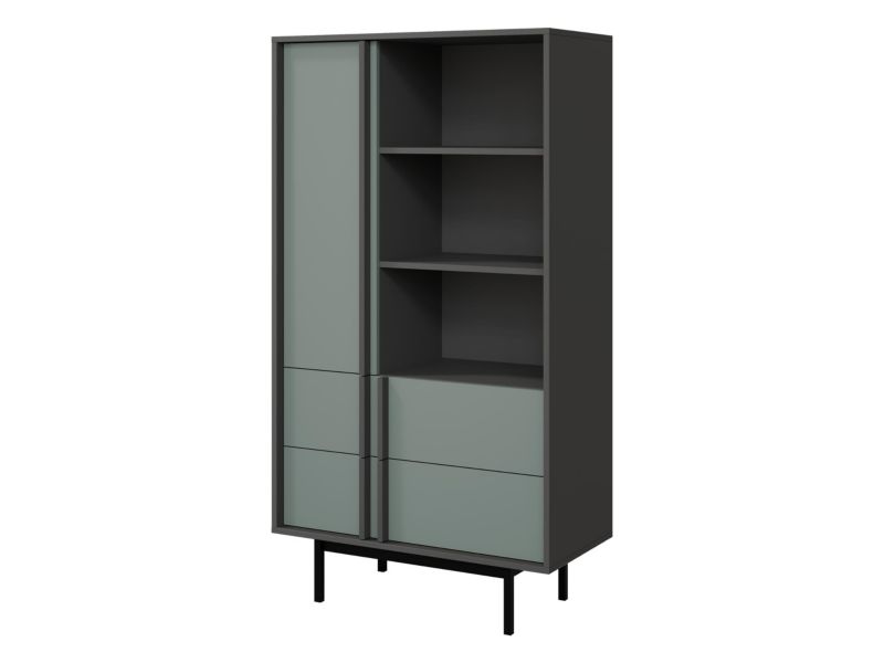 Regał średni MIRJAN 24 Alsy 4 antracyt + aloes 1 szt.