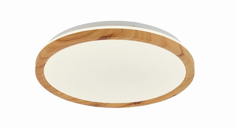 Plafon sufitowy Candellux Kato biały jasne drewno LED 16W 4000K 1200lm IP20 wym: 5 x 30 x 30 cm drewno - 1 szt.
