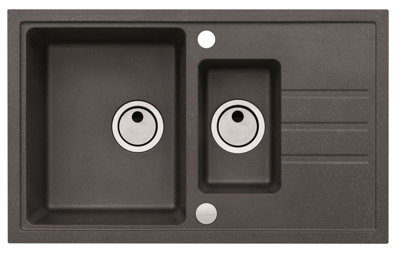 Zlewozmywak granitowy Alveus Intermezzo 70 kol. 91 czarny (78x48) 1-komorowy 1szt.