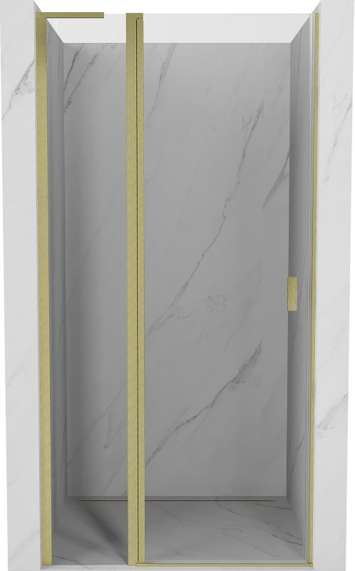 Drzwi prysznicowe uchylne Mexen Mist L złoty szczotkowany 120 cm 1 szt