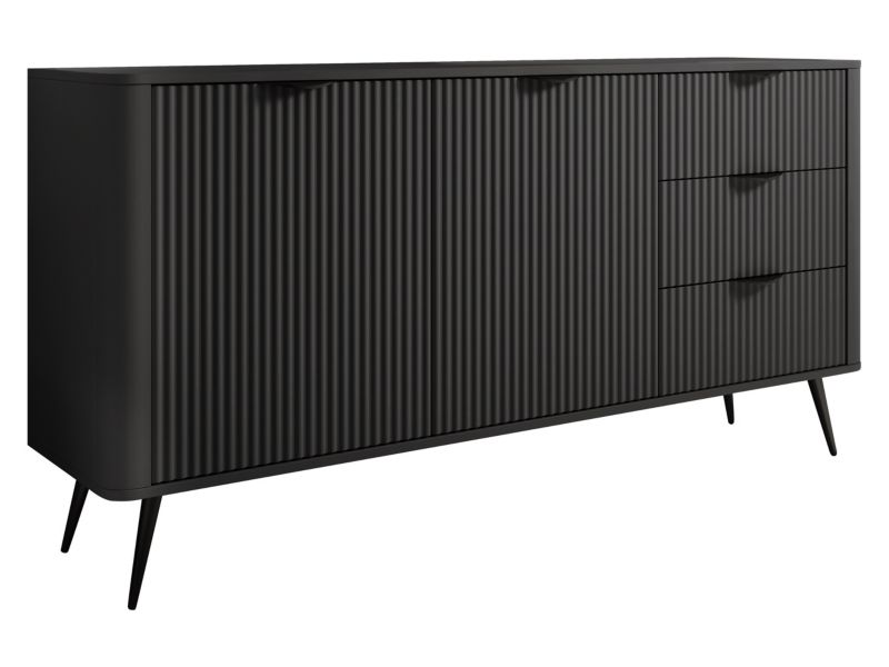 Komoda pokojowa MIRJAN 24 Lante 163 2D3S czarny grafit 1 szt.