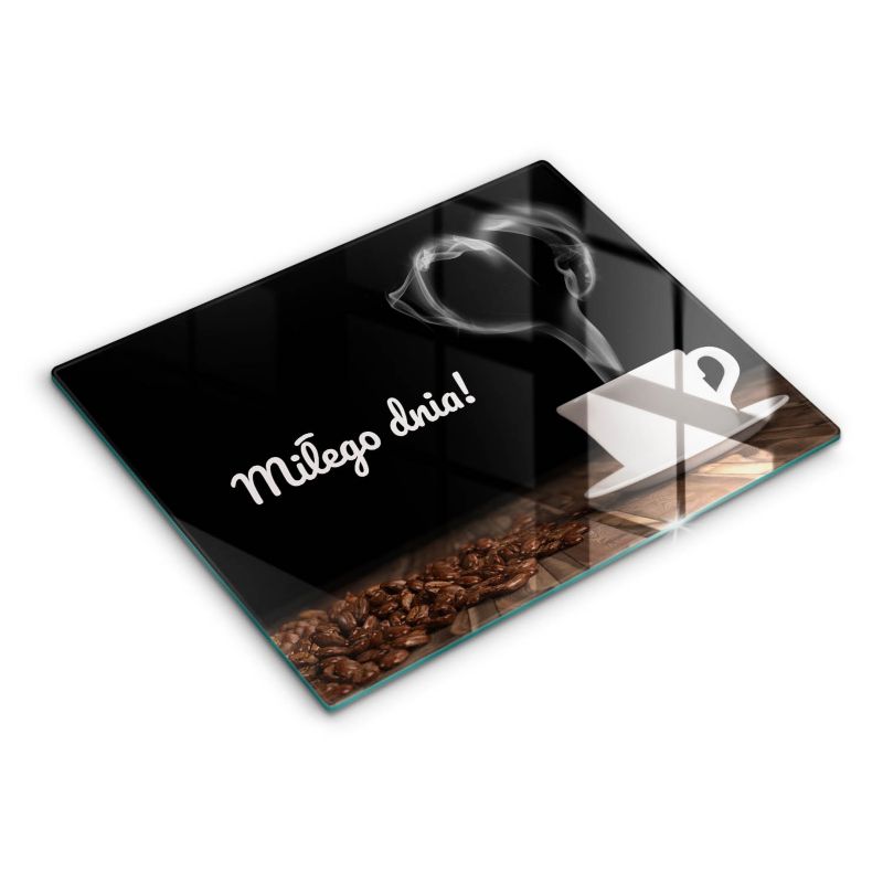 Szklana deska do krojenia Wallfluent 40x52 cm Napis: Miłego dnia 1 szt.