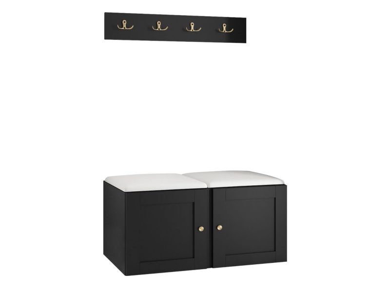 Zestaw MIRJAN 24 Orion Ramiro VI czarny + biała ekoskóra 1 kpl.