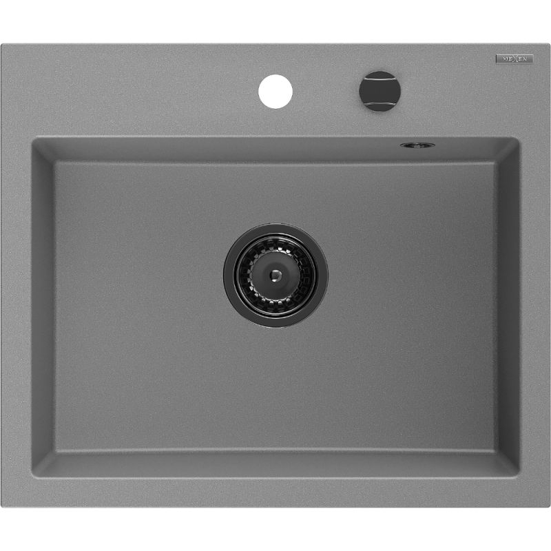 Zlewozmywak granitowy Mexen Pablo 1-komorowy czarny 752x436 mm - 6510751010-77-G 1 szt.