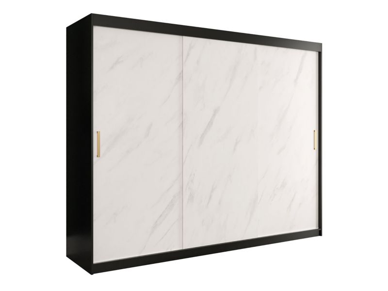 Szafa MIRJAN 24 Marmur T 250 czarny mat / biały marmur 1 szt.