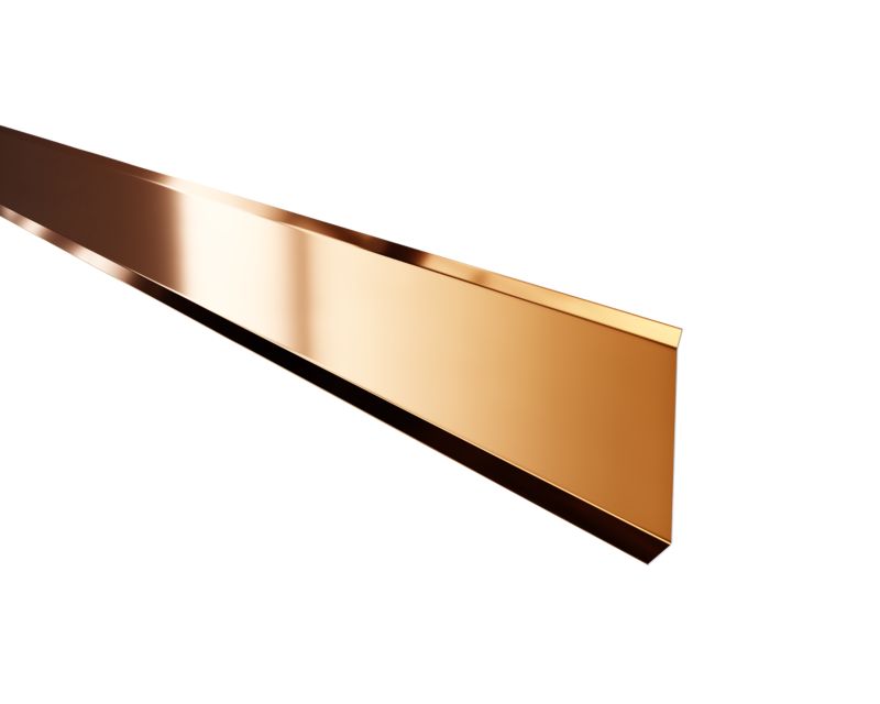 Listwa przypodłogowa F Lambro cokół stalowy miedziany połysk 8cm x 270cm 1 szt.