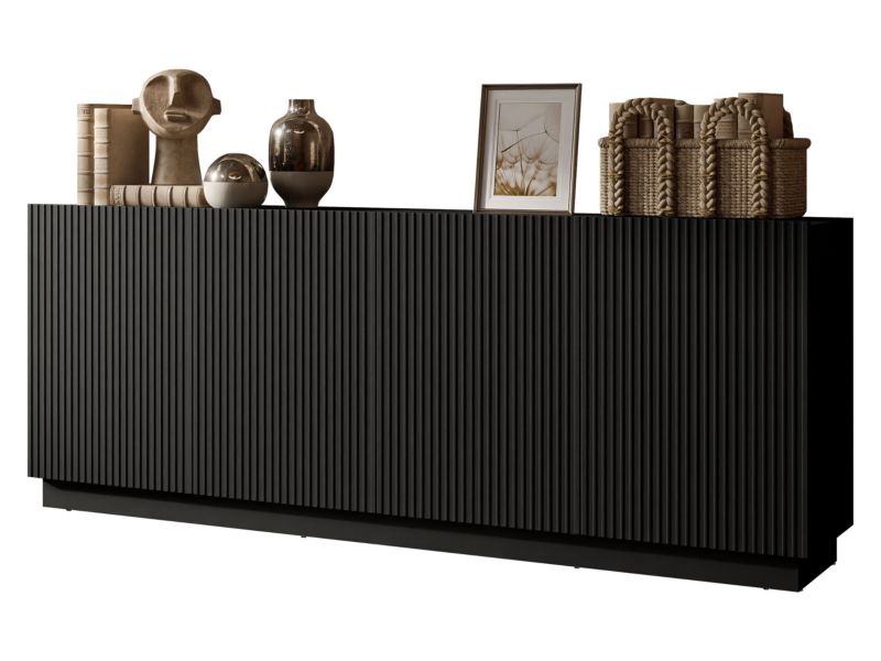 Komoda szeroka MIRJAN 24 Liverti 200 4D czarny 1 szt.