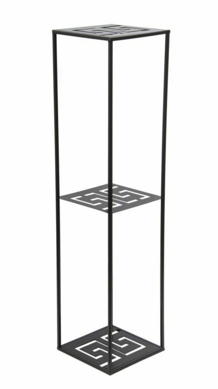Kwietnik Stojący HowHomely Metalowy Czarny 24x100 cm