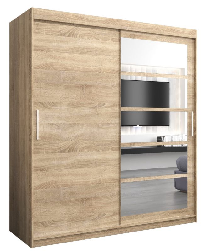 Szafa przesuwna Abiks ROMA 1 180 sonoma + sonoma 1 szt.