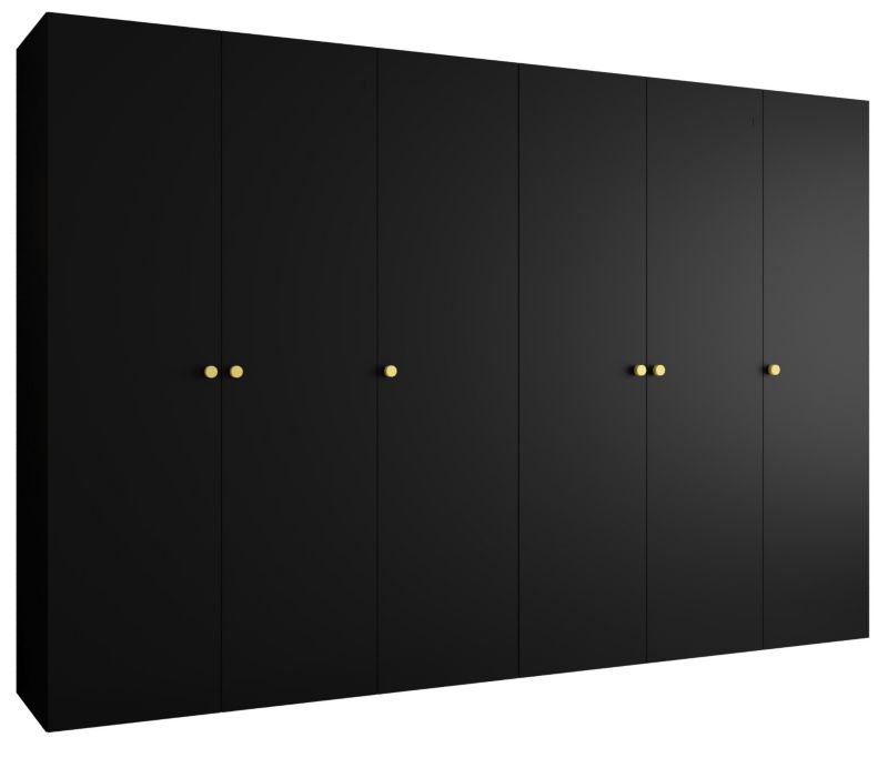 Szafa uchylna Abiks PARMA 1 300 wys. 202 cm Czarny + u. Złoty 1 szt