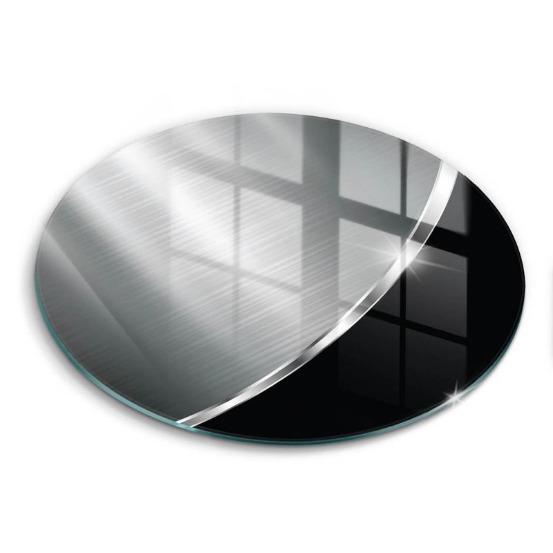 Okrągła szklana deska do krojenia Wallfluent fi40 cm Abstrakcja z metalem 1 szt.