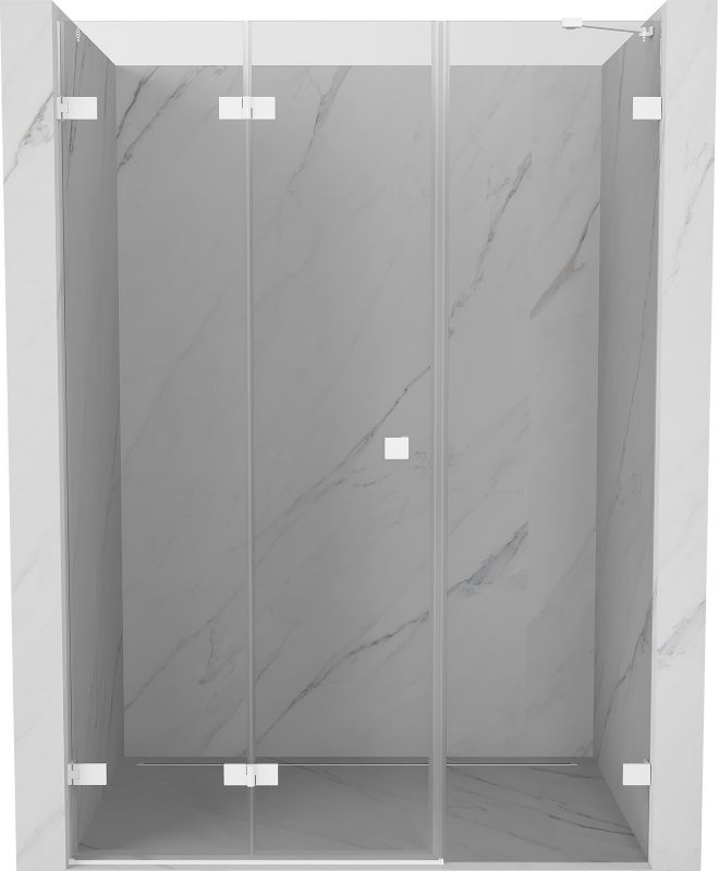 Drzwi prysznicowe składane Mexen Lunar-F białe 140x200 cm 836S-140-050-20-00-L 1 szt.