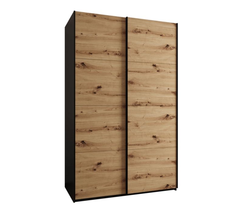 Szafa przesuwna Abiks LUX wysoka szer.160cm czarny/artisan/czarny 1szt.