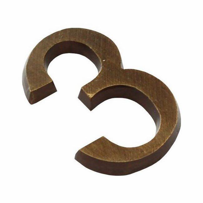 Cyfra 3 samoprzylepna 50 mm patyna