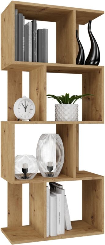 Regał Otwarty Topeshop Stojący Półki Fiesta 4P Dąb Artisan 30x60x140 cm 1 szt.