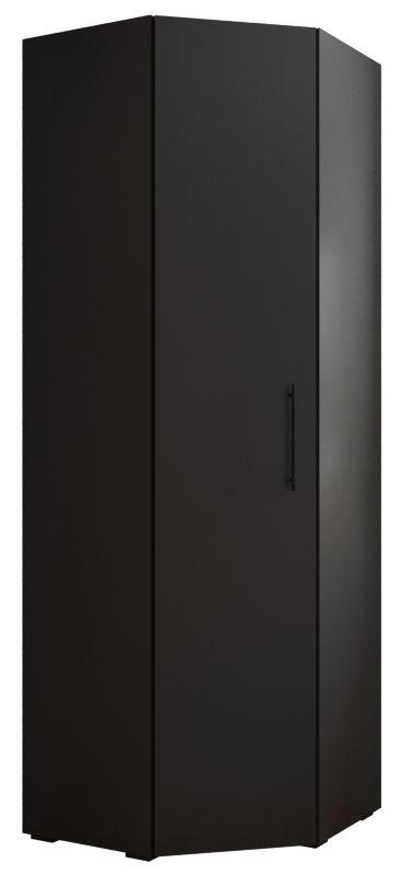 Szafa narożna rogowa wysoka Abiks INOVA 3 czarny+czarny 1 szt.
