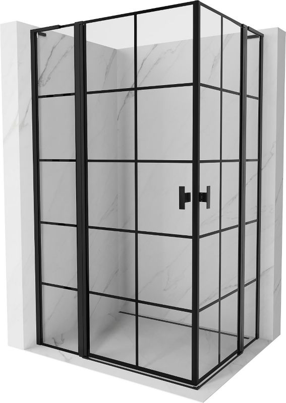 Kabina prysznicowa Mexen Mist L czarna 115x110 cm 8A4L-115L-110P-70-77 1 szt.