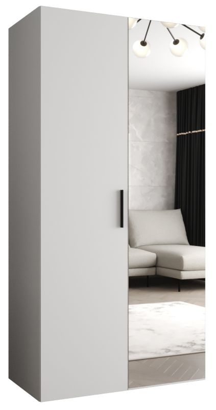 Szafa uchylna Abiks BARI 2 100 wys. 202 cm Biały + u. Czarny 1 szt