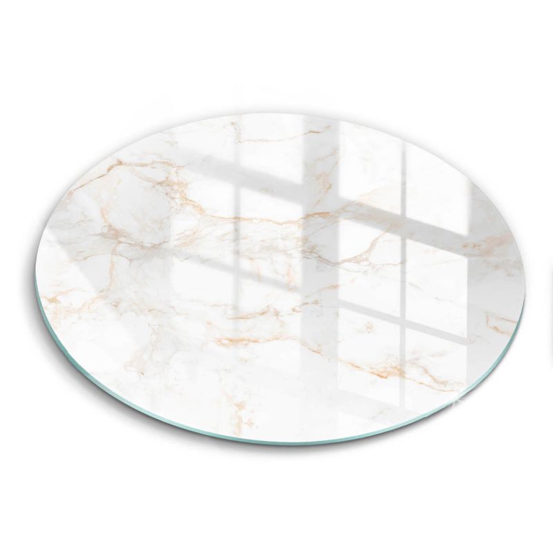 Okrągła szklana deska do krojenia Wallfluent fi30 cm Elegancki kamień marmur 1 szt.