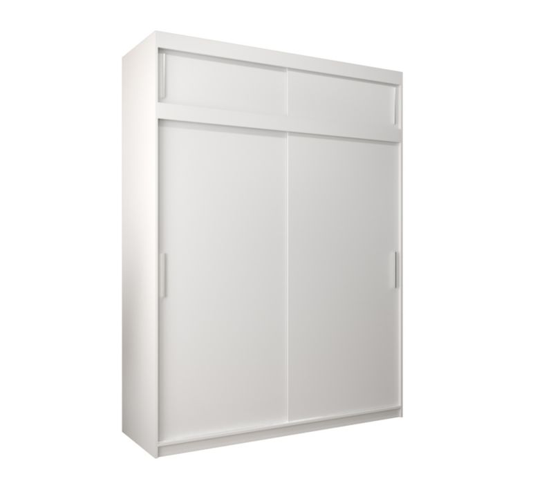 Szafa przesuwna Garderoba Abiks Tokyo 180 biały + biały z nadstawką 1 szt.