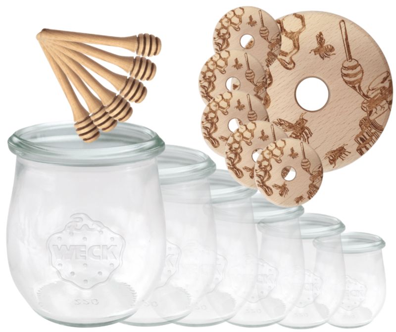 Słoiki do miodu MODO24 Weck 220 ml fi 60 tulip nabieraki W2 6 kpl.