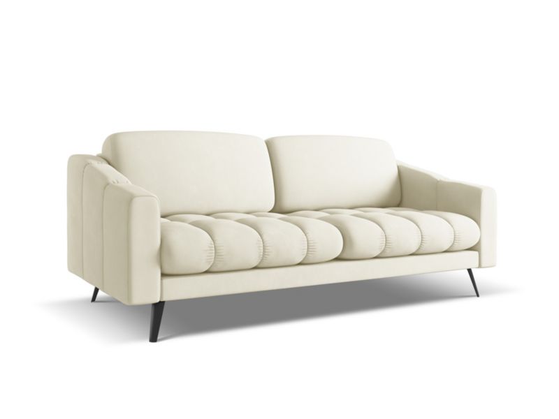 Kanapa 3-osobowa LaMiaSofa ROMA z tkaniny szenilowej 202x95 cm beżowy 1 szt.