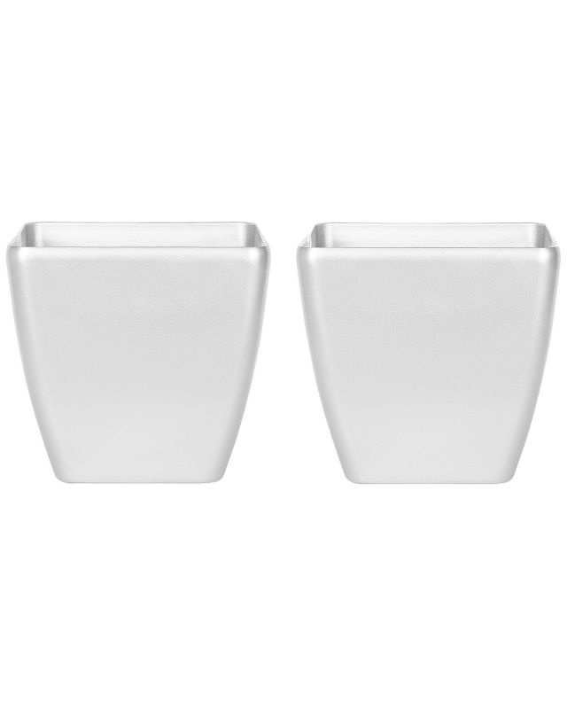 Zestaw 2 doniczek 42 x 42 x 41 cm srebrna Astras 1 par.