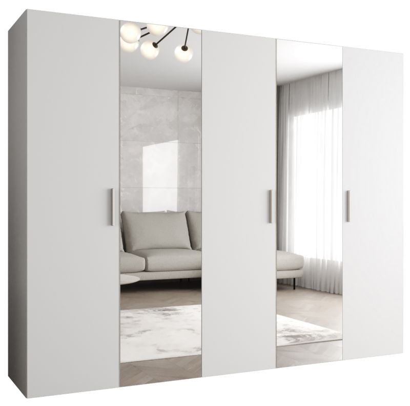 Szafa uchylna Abiks BARI 2 250 wys. 202 cm Biały + u. Srebrny 1 szt