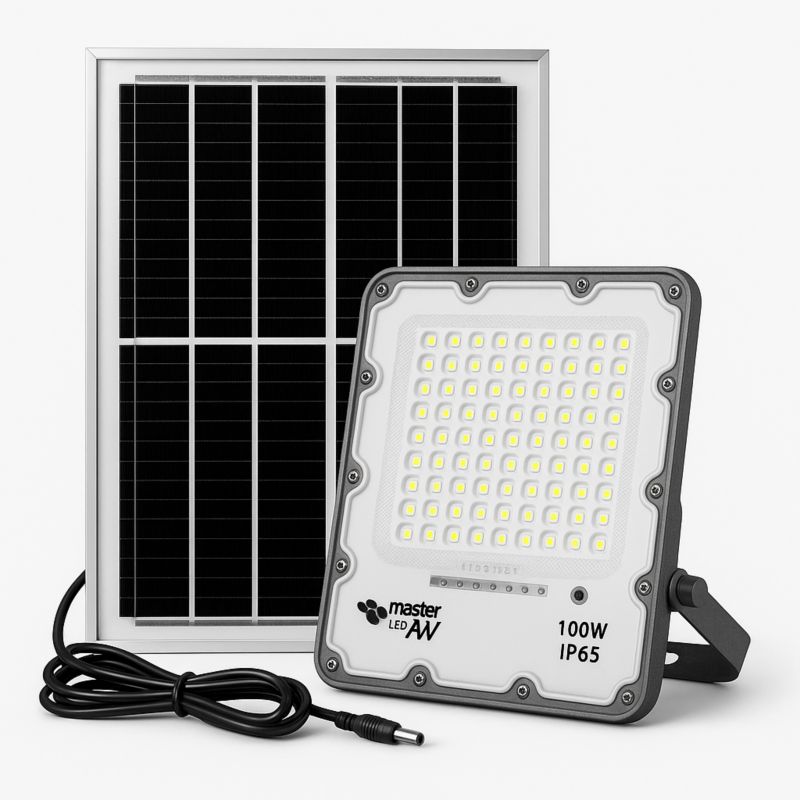 Naświetlacz LED MasterLED Korsa 100W IP65 IK06 4500K neutralna biel z pilotem szary 1 szt.