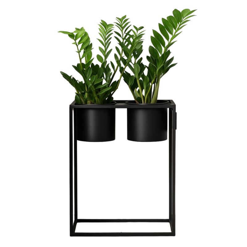 Kwietnik stojący JAKPOL Ugo Loft 60x50 cm metalowy czarny 1 szt.