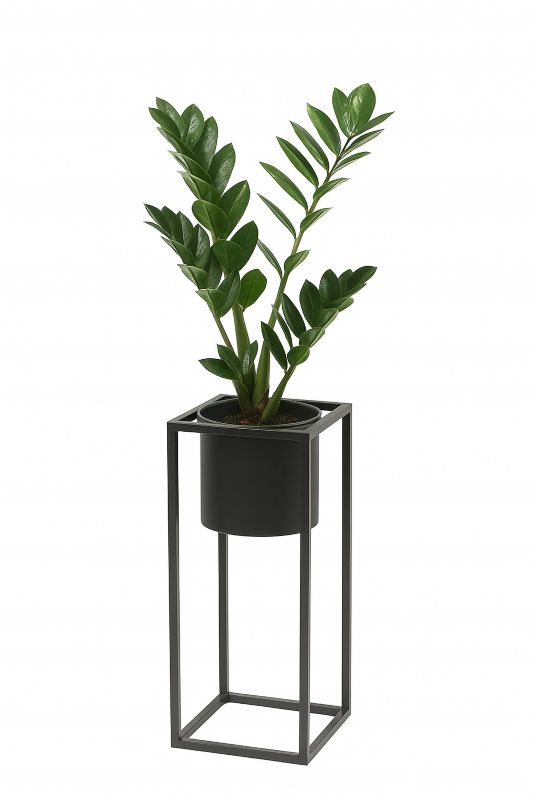 Kwietnik stojący JAKPOL Ugo Loft 60cm metalowy czarny 1 szt.