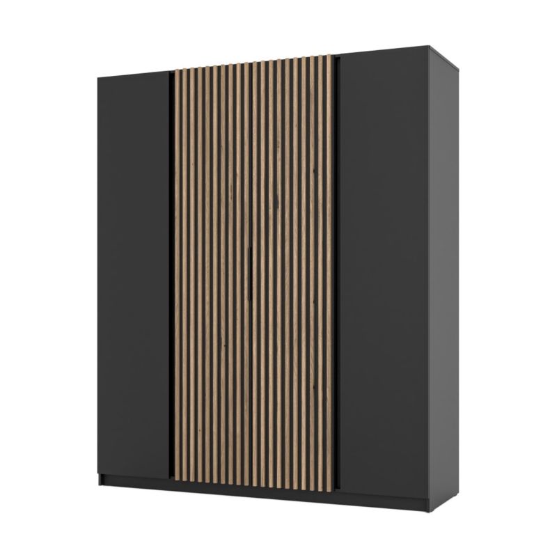 Szafa do przedpokoju 4-drzwiowa z półkami Bonni Dravero BL/BL-EV 2F 2LAM 1 szt.