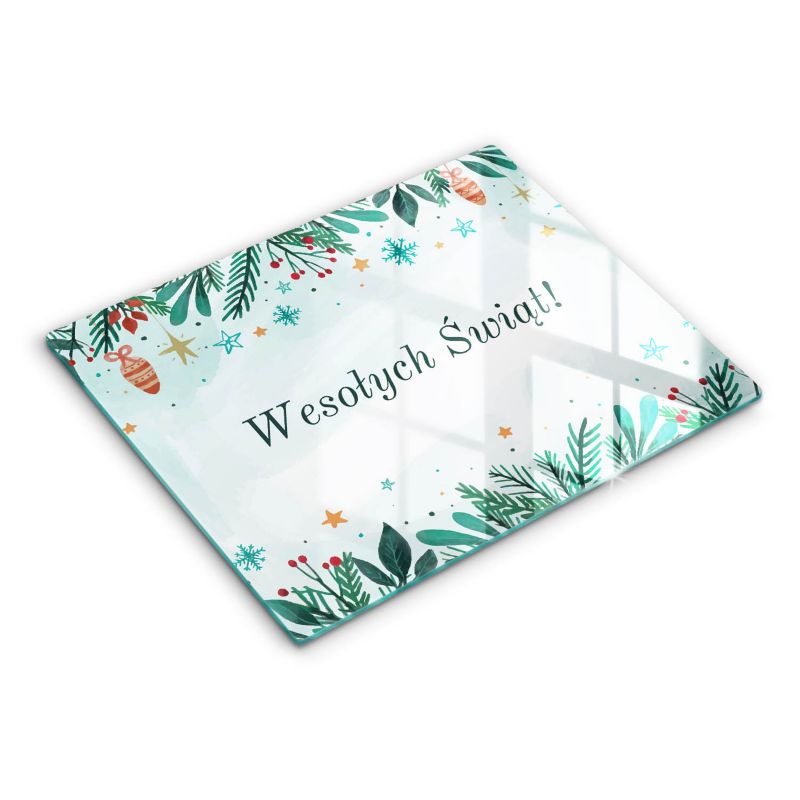 Szklana deska do krojenia Wallfluent 40x52 cm Boże Narodzenie: Wesołych Świąt 1 szt.