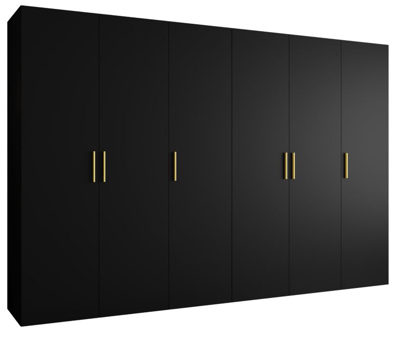 Szafa uchylna Abiks BARI 1 300 wys. 202 cm Czarny + u. Złoty 1 szt