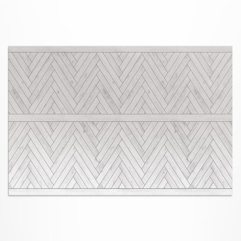 Winylowy Chodnik Zewnętrzny Wallfluent 140x210 cm Deski w jodełkę 1 szt.