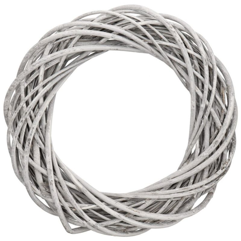 Wianek wiklinowy 20 cm szary