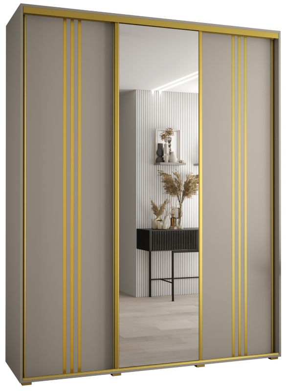 Szafa przesuwna Abiks 45 wysoka Dakota 7 200 kaszmir+kaszmir+złoty 1 szt