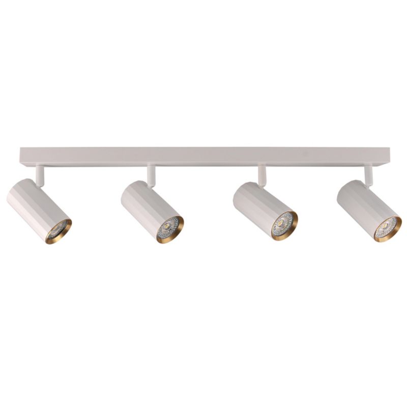 Oprawa sufitowa spot Polux Nicea biało-złoty 4 x GU10 x 10W IP20 wym: 10 x 59,5 x 5,5 cm - 1 szt.